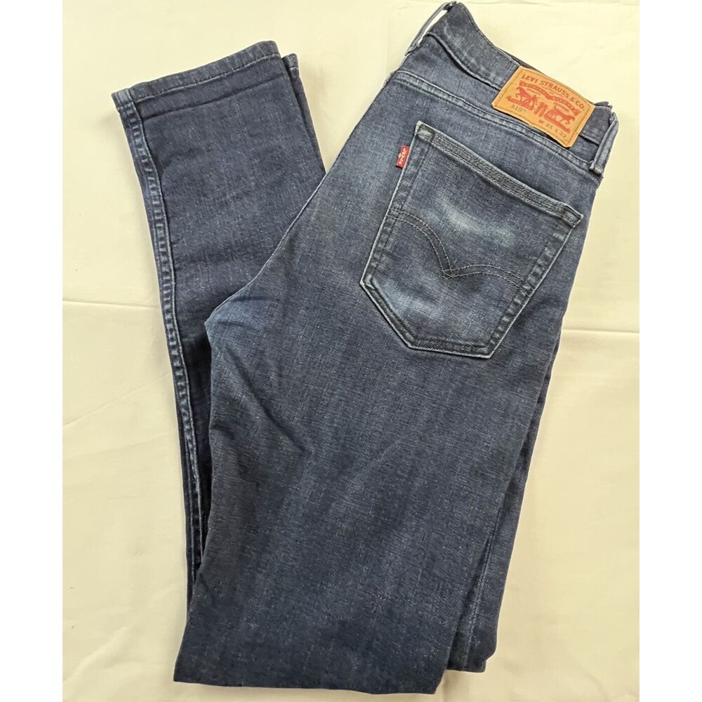 Levis 510 Mens Skinny Fit Style Dark Wash 5 Pocket Denim Blue Jeans 31x32